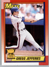 1990 Topps 457 Gregg Jefferies All Star Rookie New York Mets - £0.97 GBP