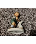 Vintage Hold Still Napco Japan Ceramic Figurine AH1K Boy and Bunny - $18.00
