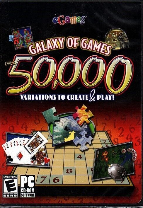 Primary image for Galaxy of Games 50,000 (2PC-CDs, 2008) for Windows 98-Vista - NEW in DVD BOX