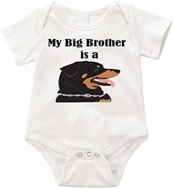 VRW My Big Brother is a Rothweiler Style 2 Unisex Onesie Romper Bodysuit... - £11.52 GBP