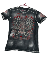 Affliction - Live Fast - Die Young AOP Gray Faded Shirt MMA Y2K XL Skull... - $64.92 CAD