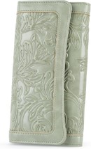 Trifold Embossed long Clutch Card Holder - $47.39