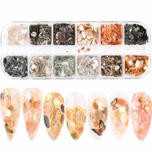 Nail Art Decoration Shimmer Gradient Charms Abalone Shell Flake Mica Marble Nail - $12.33