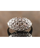 *14k White Gold Natural Diamond Ring Size 6 - €334,00 EUR