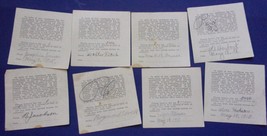Vintage Eight Receipts For Alumni Year Annual During WWI 1918 - £7.85 GBP