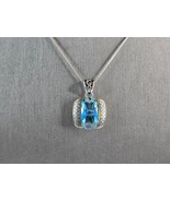 Womens Vintage Estate Sterling Silver Modernist Pendant Necklace 9.7g E1879 - €51,75 EUR