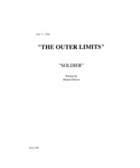 1964&#39;s THE OUTER LIMITS: SOLDIER repro TV series script - $30.88 CAD