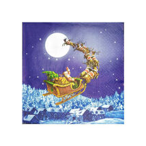 Paw Christmas Lunch Napkin 33cm (20pk) - X-mas Sleigh - $31.85