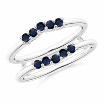 ANGARA Natural Sapphire Contour Ring Wrap for Women, Girls in 14K Solid Gold - £459.62 GBP