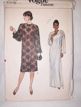 80's Vogue Pattern 8862 Misses' Dress Slip A-Line Pullover 2 Lengths Sz 8-10-12 - $18.76