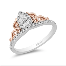 Enchanted Disney Fine Jewelry 3/8 CTTW Diamond Majestic Princess Engagement Ring - £55.95 GBP