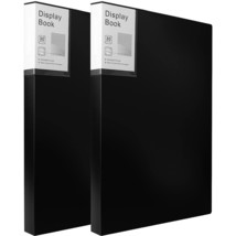 Portfolio Folder For Artwork Art Portfolio Binder 2 Packs 9&quot;X12&quot; Demo Book Black - £18.21 GBP