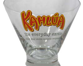 Kahlua Cocktail Glass Heavy Bottom 6 Ounce Fluted Unusual Bar Fun Shape dx - $14.78