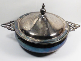 VTG Silverplate Serving Bowl or Soup Turine with Lid and handles - £34.46 GBP