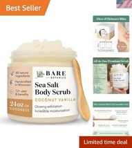 Coconut Vanilla Body Scrub 24oz - All-Natural Vegan Exfoliator with Wood... - $43.50
