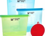 Set of 3 Pantry Silicone Bags for Food Storage, Meal Preparation | Freez... - $18.80