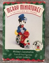 1998 Hallmark Merry Miniatures Ornament Mickey&#39;s Locomotive Mouse QRP8496 NIB - £8.62 GBP