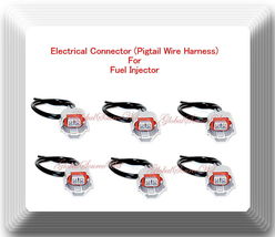 (6 Kits) 2 Wires Electrical Connector of Fuel Injector FJ660 Fits Hyundai Kia V6 - £12.07 GBP