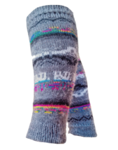 Women&#39;s gray alpaca and llama wool gaiters leg warmers. Bolivian wollen leggings - £8.52 GBP
