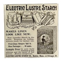 Electric Lustre Starch Detergent 1894 Advertisement Victorian Soap ADBN1yy - $9.99