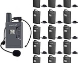 Wireless Tour Guide System, Case With 1 Transmitter And 15 Receivers Hea... - $704.99