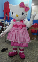 New Hello Kitty Mascot Costume Party Character Birthday Halloween Cosplay Pink D - £311.74 GBP