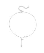 925 sterling silver summer big dipper star zircon charm pendant anklets for wome - £22.84 GBP