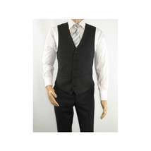 Men RENOIR Vest Wool 140 Adjustable ,V-Neck 2 Pocket Fully lined 555-3 Charcoal image 6