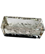 Vintage Crystal Clear Glass Block Ice Sculpture Glacier Décor 6.5x3in - £31.44 GBP