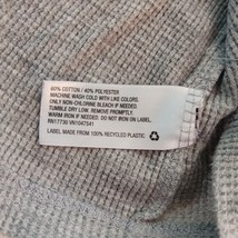 Merona 4-Button Henley Men's Gray Cotton Blend T-Shirt Long Sleeve Size Large image 4