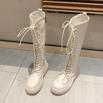 Sexy White Boots Party Shoes Woman Over The Knee Boots Girls Fancy Dress Wedge W - £56.51 GBP