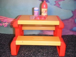 Little Tikes Dollhouse Picnic Table Food Lot fits Fisher Price Loving Fa... - $16.82