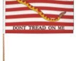 One Dozen First Navy Jack 12x18in Stick Flags. - $29.88