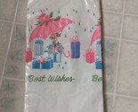 Vintage Best Wishes Paper Table Cover Disposable Tablecloth Parasol 54 x 96 - $26.88