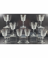 9 Cristal D&#39;Arques Cannes Claret Wine Glasses Set Crystal Clear Cut Stem... - $2,525.80 MXN