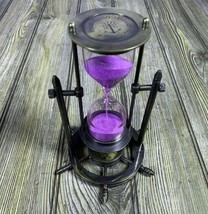 Vintage Nautical Sand Hourglass Compass Timer gift item new - £54.15 GBP