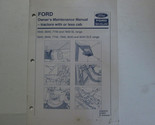 Ford Tracteur Avec Ou Sans Cab Opérateur Manuel Usine OEM Livre D&#39;Occasion - $20.94