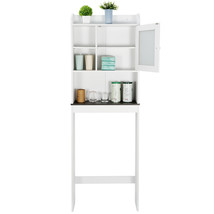 Over The Toilet Bathroom Spacesaver Bathroom Storage Cabinet With Glass Windows - £80.72 GBP