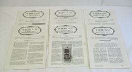 Vintage Radio Age Mid Atlantic Radio Club Monthly Pamphlets Lot of 6 1995 - £8.39 GBP
