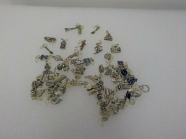 Lot of Misc Theme Silver Tone Charms or Pendants For Supply - £10.15 GBP