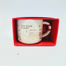 Starbucks Pike Place Coffee Mug Christmas Ornament You are here White Gold 2 Oz - £98.90 GBP