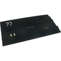 Black Velvet Earring Display Tray Insert Holds 45 Pairs 14 1/8&quot; x 7 5/8&quot; - £10.03 GBP