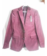 NWT Burgundy Velvet Blazer Sport Coat Jacket Slim Stretch Retail $140 - $1,115.81 MXN