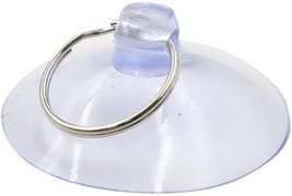 25-SMALL CLEAR FIRST QUALITY SUCTION CUPS WITH KEY RING 1 1/4 &quot; TWENTY F... - £10.32 GBP