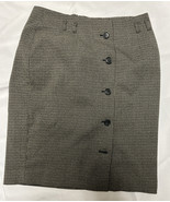 H&amp;M  Plaid Pencil Skirt Sz 8 Brown &amp; Beige Below Knee Back Slit Zipper - €8,59 EUR
