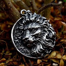 Men Stainless Steel Lion King Head Pendant Necklace Punk Rock Jewelry Chain 24&quot; - £18.00 GBP