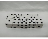 Set Of (10) White D6 Dice With Black Pips D6 1/2&quot; - $23.75