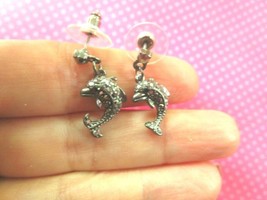 Dolphin black crystal earrings - €7,16 EUR