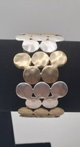 JEWELRY Vintage Silver/Goldtone 90s Bubble Circles Bracelet - £8.88 GBP