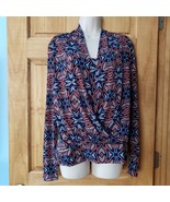 Anne Klein 2 For 1 Blouse Womens Size Medium Multicolor Pullover Long Sl... - $14.00